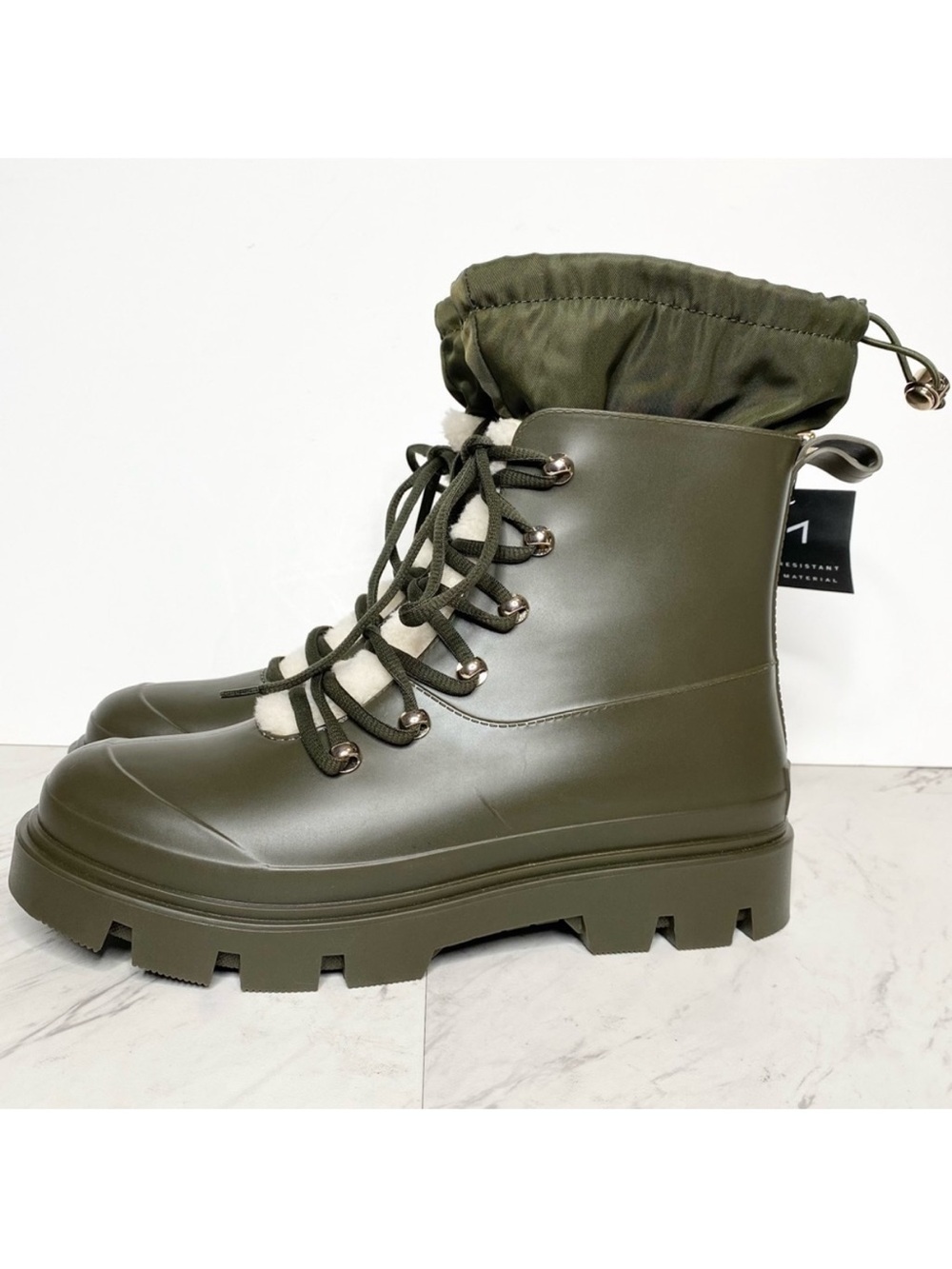 New! Marc Fisher Freely Green Lace Up Boot 9M